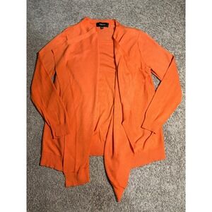 Jones Wear Womens Orange Open Front Draped‎ Cardigan Sweater Size S Rayon Blend